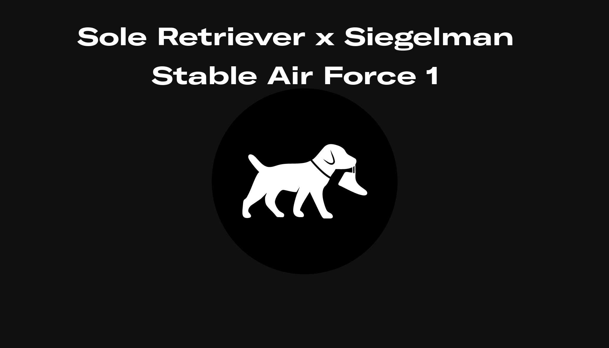 Sole Retriever x Siegelman Stable Air Force 1 Raffles and Release Date